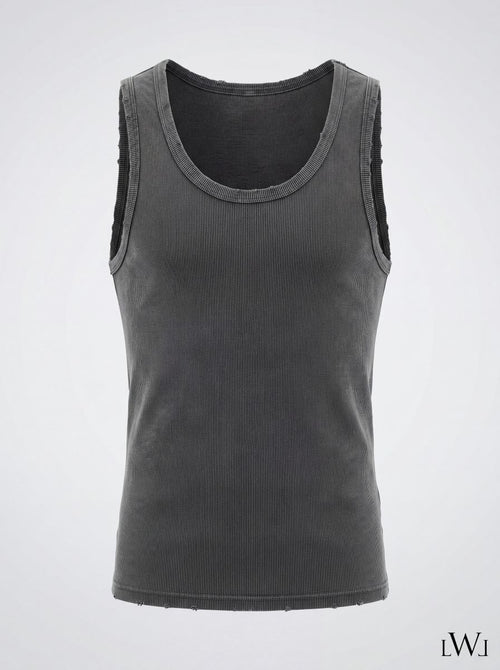Washed and Distressed Tank Top Camisole Undershirt