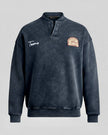 Yıkamalı Şardonlu Sweatshirt Siyah