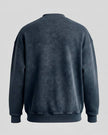 Yıkamalı Şardonlu Sweatshirt Siyah