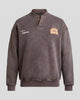 Yıkamalı Şardonlu Sweatshirt Kahverengi