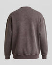 Yıkamalı Şardonlu Sweatshirt Kahverengi
