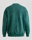 Yıkamalı Şardonlu Sweatshirt Yeşil