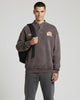 Yıkamalı Şardonlu Sweatshirt Kahverengi
