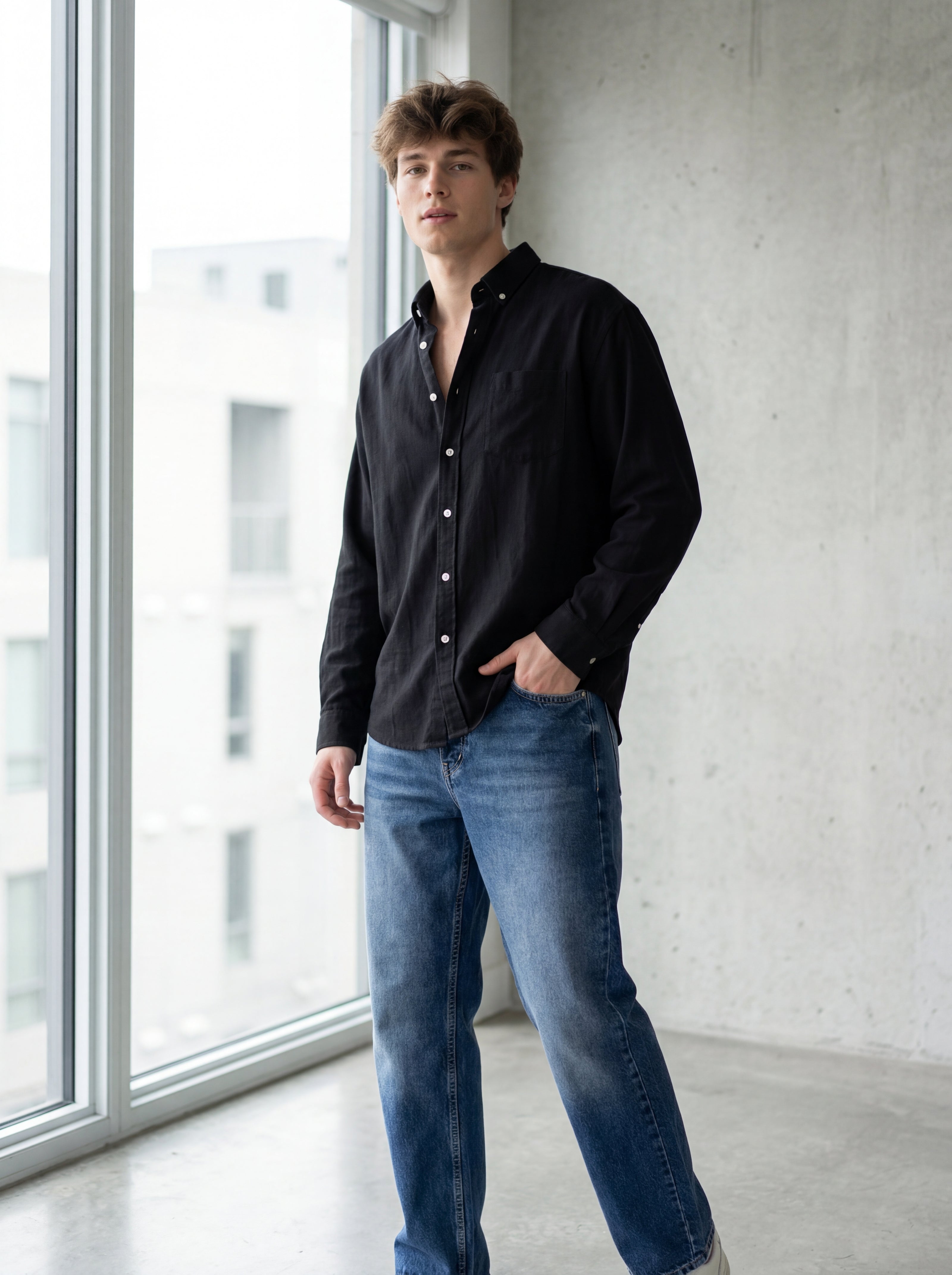 Baggy Model Regular Fit Jean Trousers