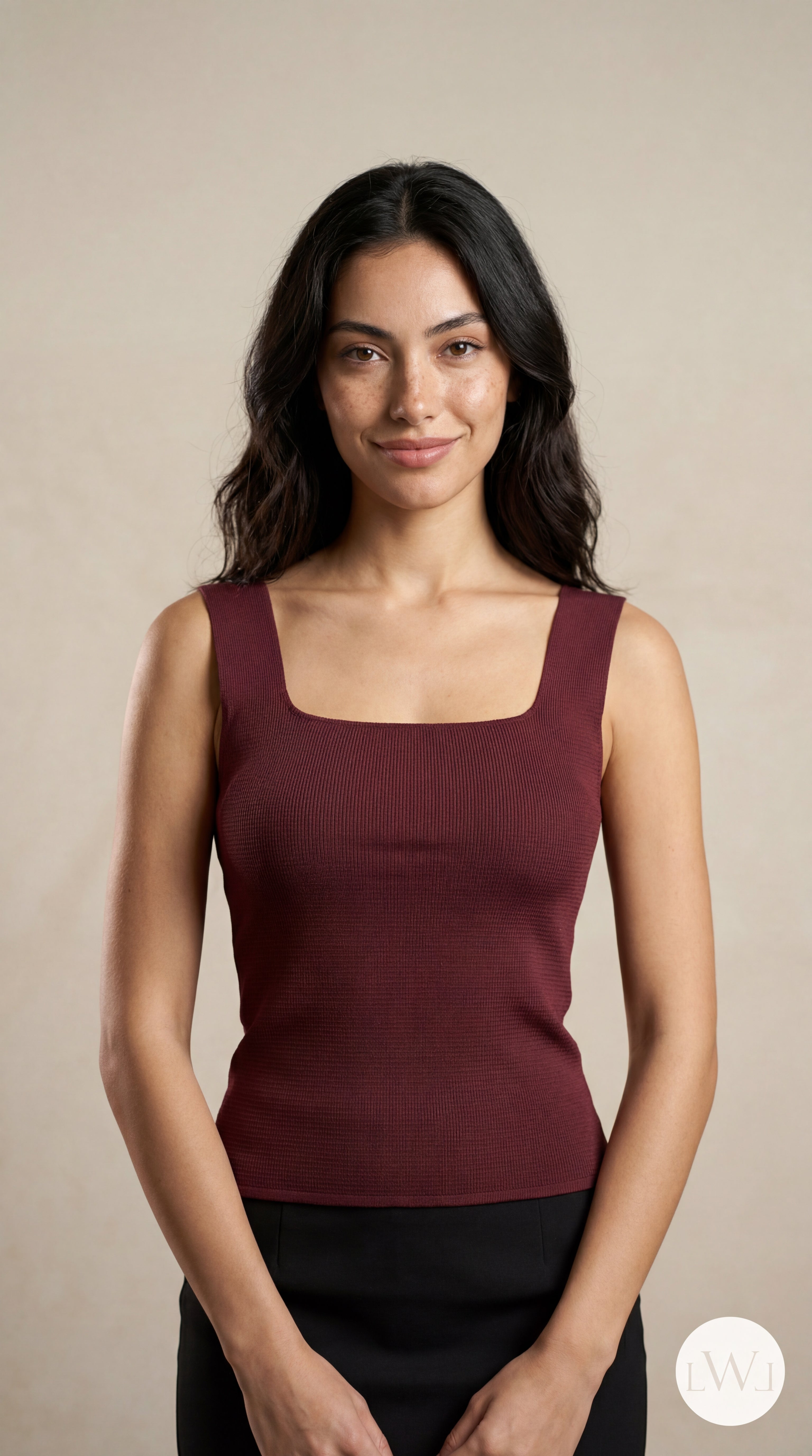 Kare Yaka Fitilli Triko Atlet/Body Bordo