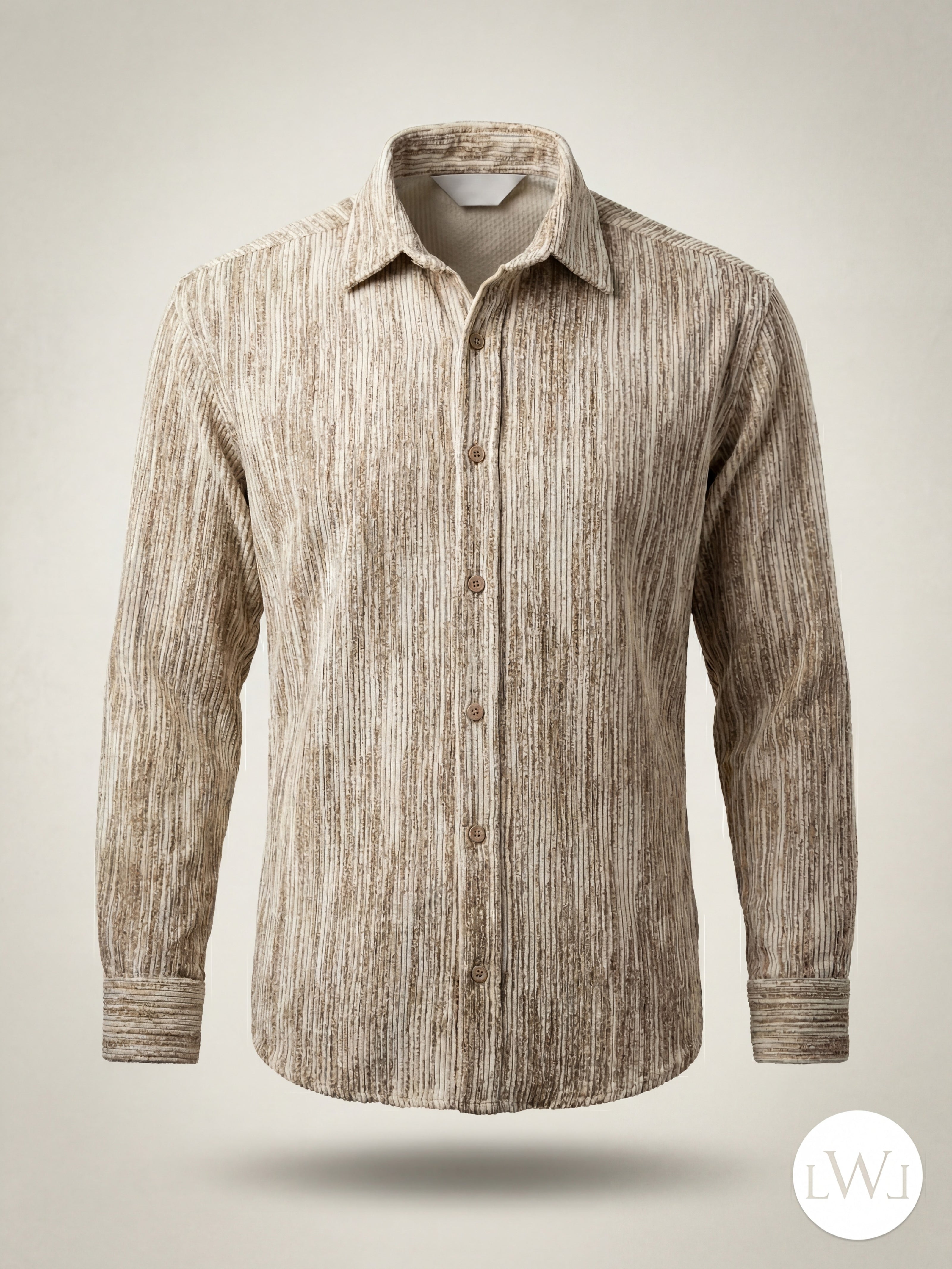 OVERSIZE EFEKTLİ KADİFE GÖMLEK KREM
