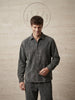 OVERSIZE EFEKTLİ KADİFE GÖMLEK ANTRASİT