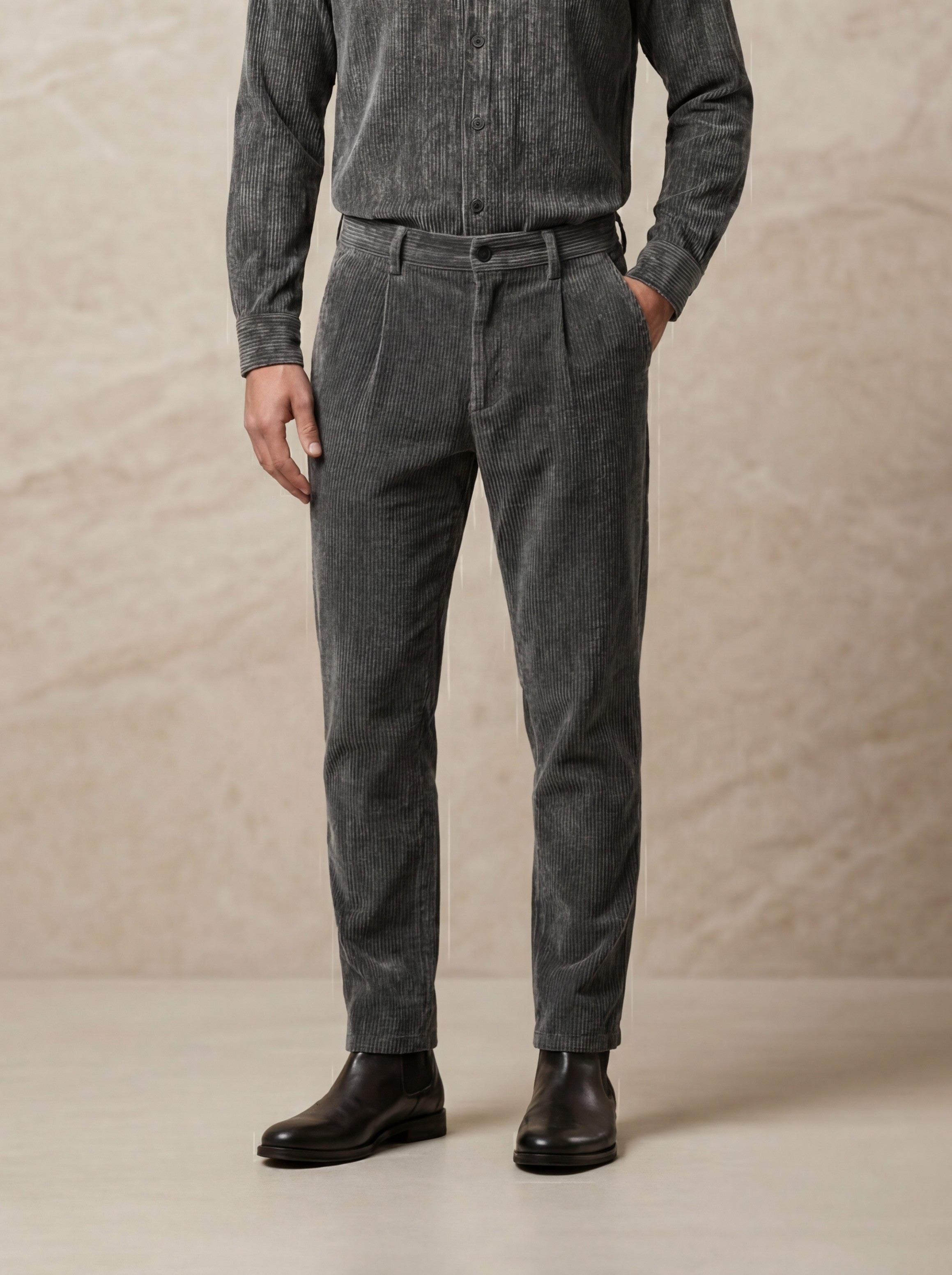 EFFECTIVE VELVET OVERSIZE TROUSERS