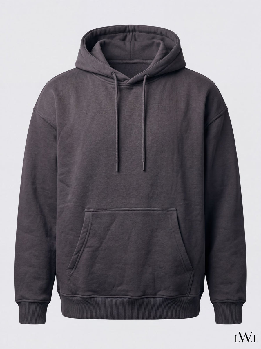 Erkek İçi Şardonlu Kışlık Hoodie | Sıcak Tutan Kanguru Cepli Sweatshirt