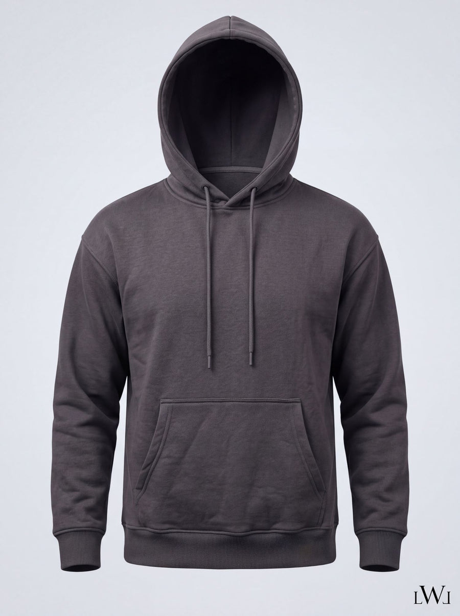 Erkek İçi Şardonlu Kışlık Hoodie | Sıcak Tutan Kanguru Cepli Sweatshirt