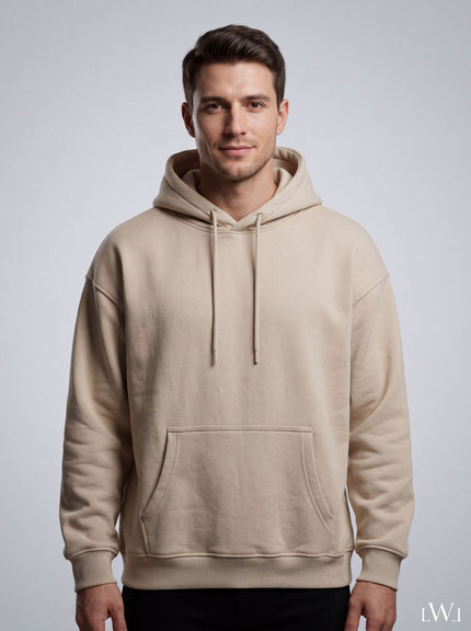 Erkek İçi Şardonlu Kışlık Hoodie | Sıcak Tutan Kanguru Cepli Sweatshirt