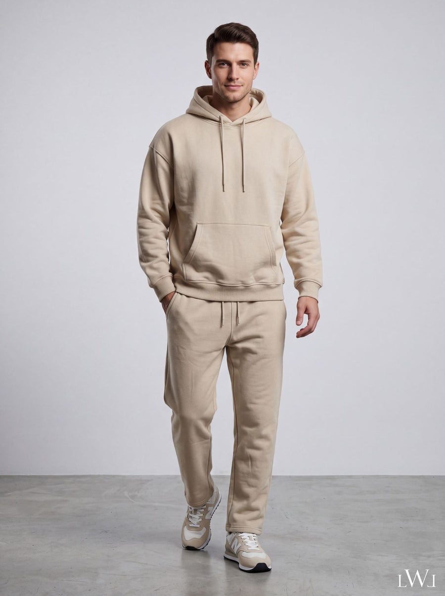 Erkek İçi Şardonlu Kışlık Hoodie | Sıcak Tutan Kanguru Cepli Sweatshirt