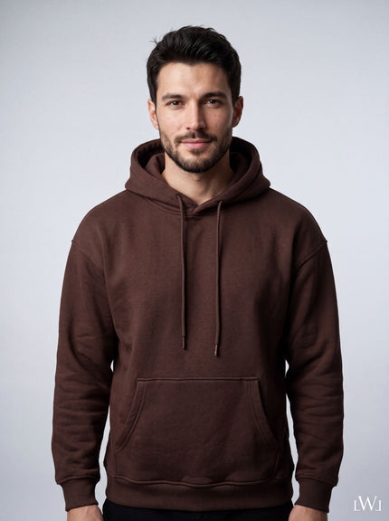 Erkek İçi Şardonlu Kışlık Hoodie | Sıcak Tutan Kanguru Cepli Sweatshirt
