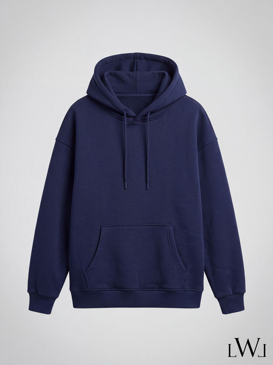 Erkek İçi Şardonlu Kışlık Hoodie | Sıcak Tutan Kanguru Cepli Sweatshirt