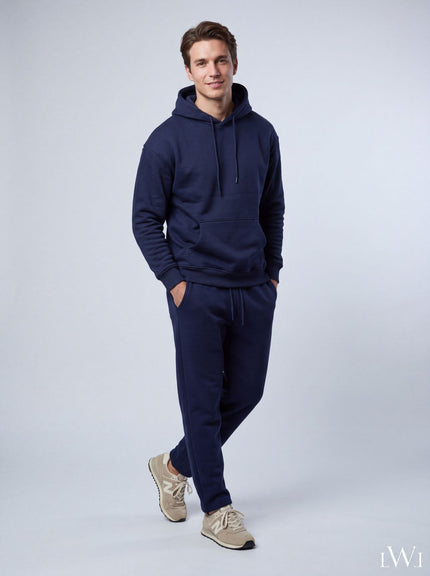 Erkek İçi Şardonlu Kışlık Hoodie Eşofman Takımı | Rahat Kesim