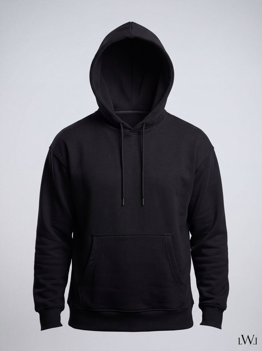 Erkek İçi Şardonlu Kışlık Hoodie | Sıcak Tutan Kanguru Cepli Sweatshirt