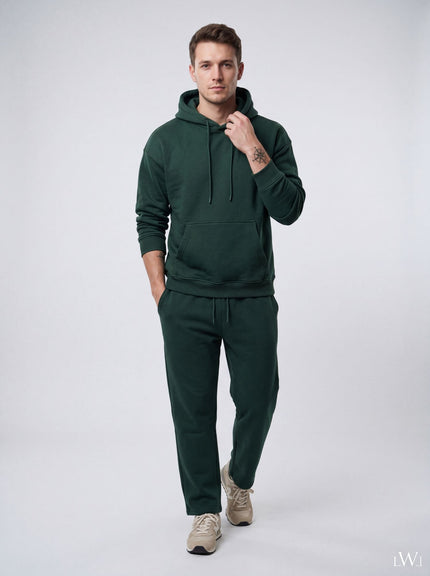 Erkek İçi Şardonlu Kışlık Hoodie Eşofman Takımı | Rahat Kesim