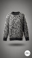 Leopar Desenli Oversize Kazak