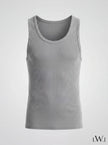 Yıkamalı Eskitmeli Tank Top Kaşkorse Atlet - Gri