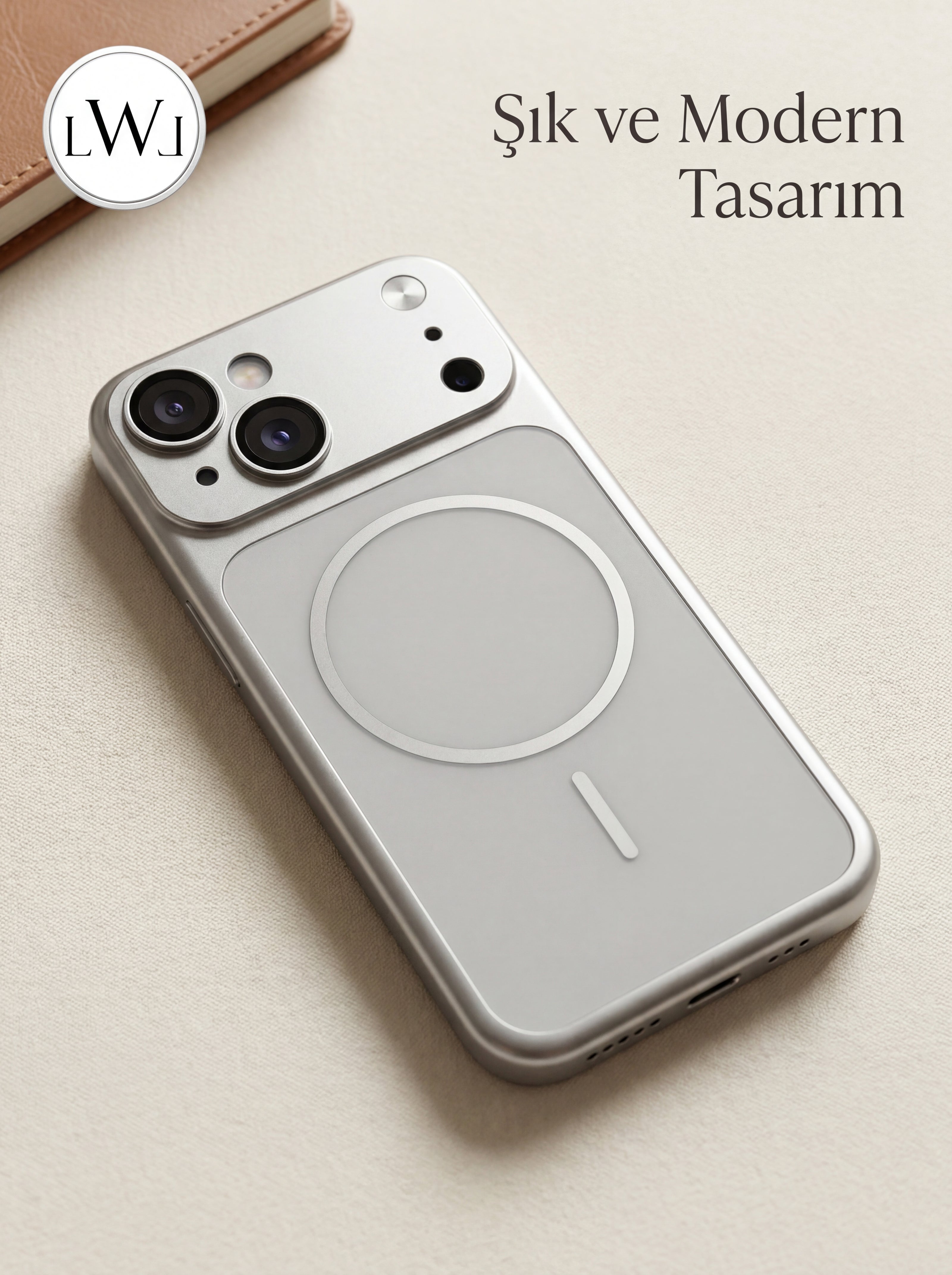 iPhone 13/14 Uyumlu iPhone 17 Çevirici MagSafe Kamera Lens Korumalı Cep Telefonu Kılıfı