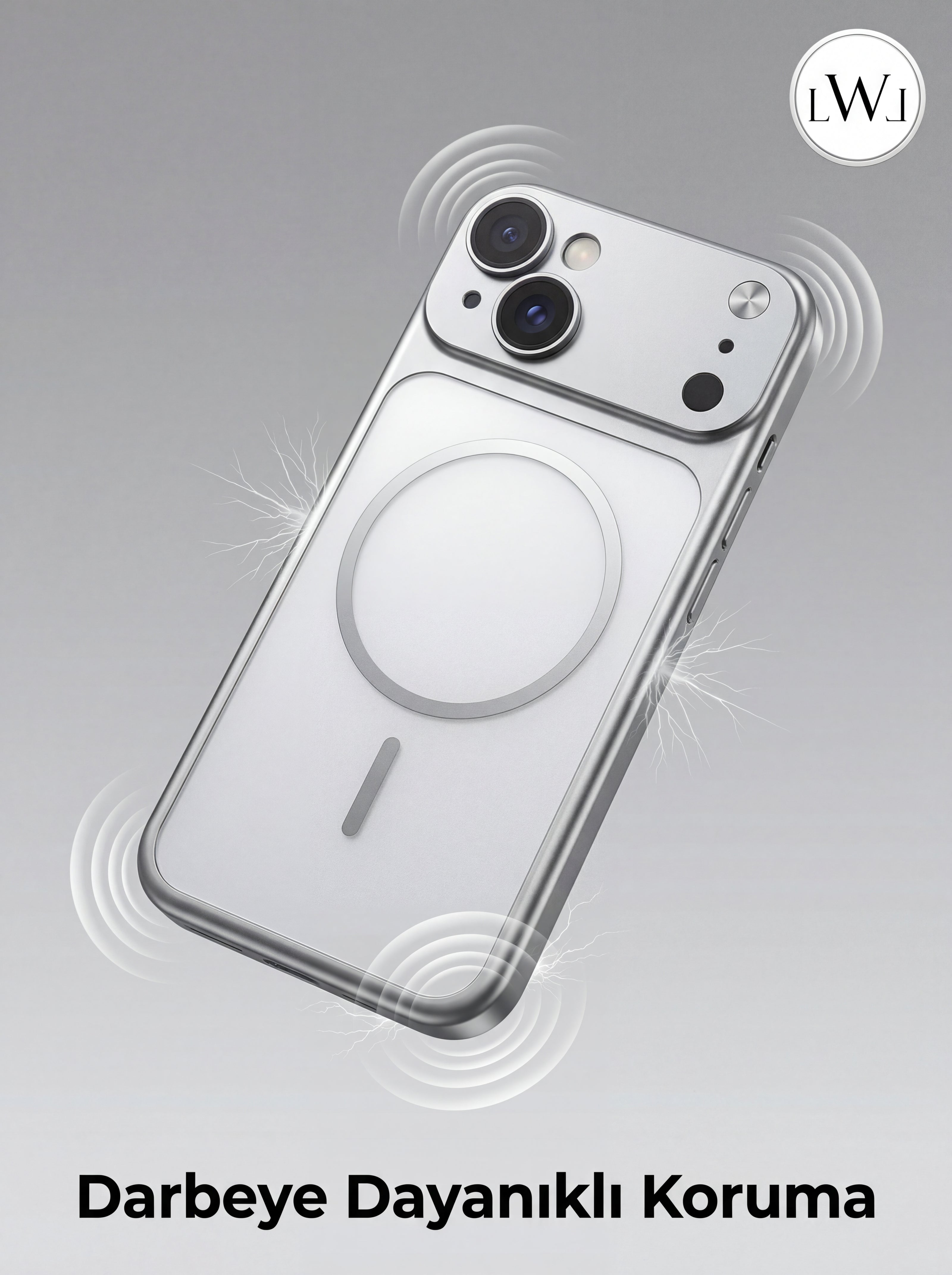 iPhone 13/14 Uyumlu iPhone 17 Çevirici MagSafe Kamera Lens Korumalı Cep Telefonu Kılıfı