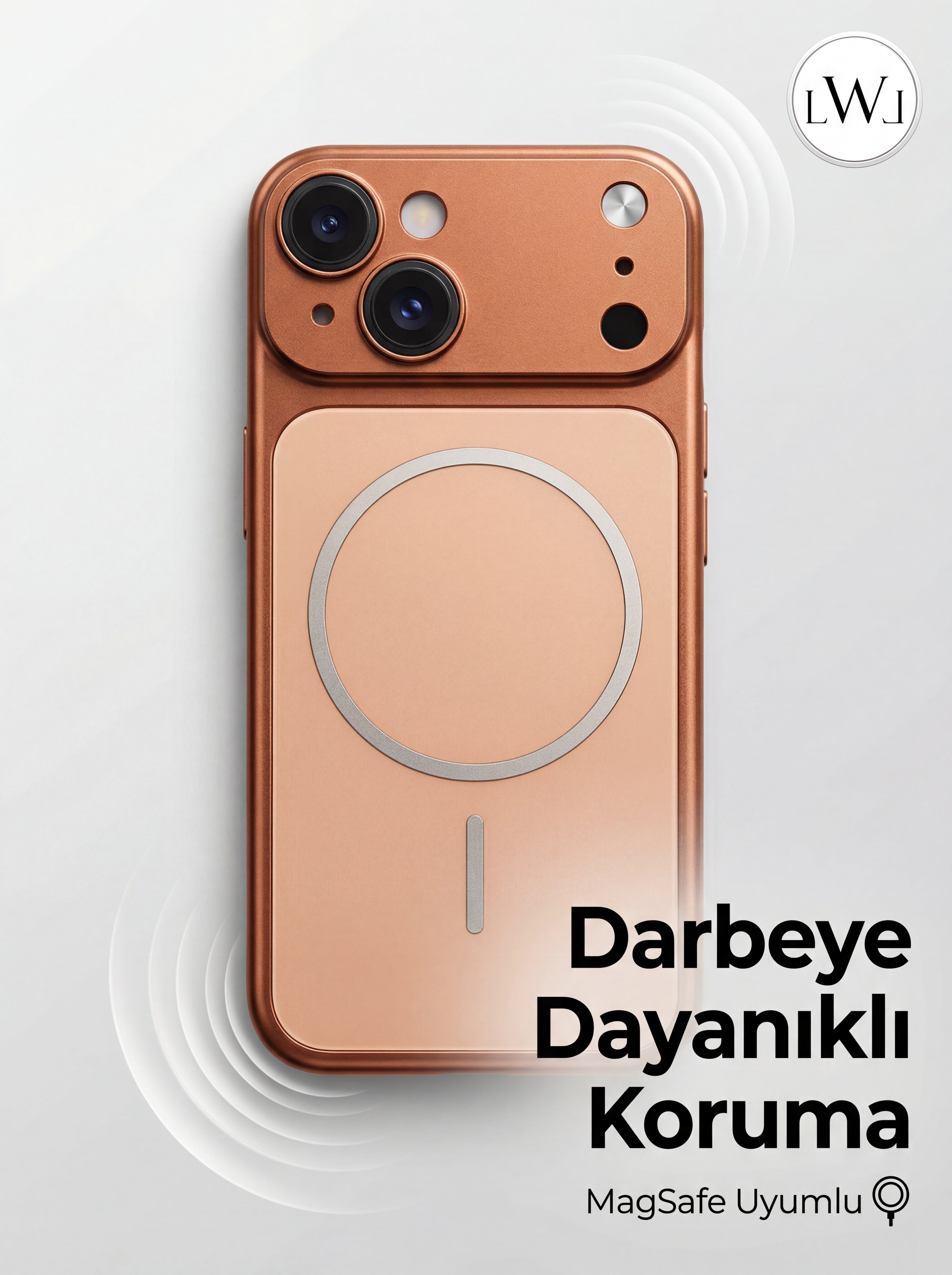 iPhone 13/14 Uyumlu iPhone 17 Çevirici MagSafe Kamera Lens Korumalı Cep Telefonu Kılıfı