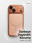 iPhone 15 Uyumlu iPhone 17 Çevirici MagSafe Kamera Lens Korumalı Cep Telefonu Kılıfı