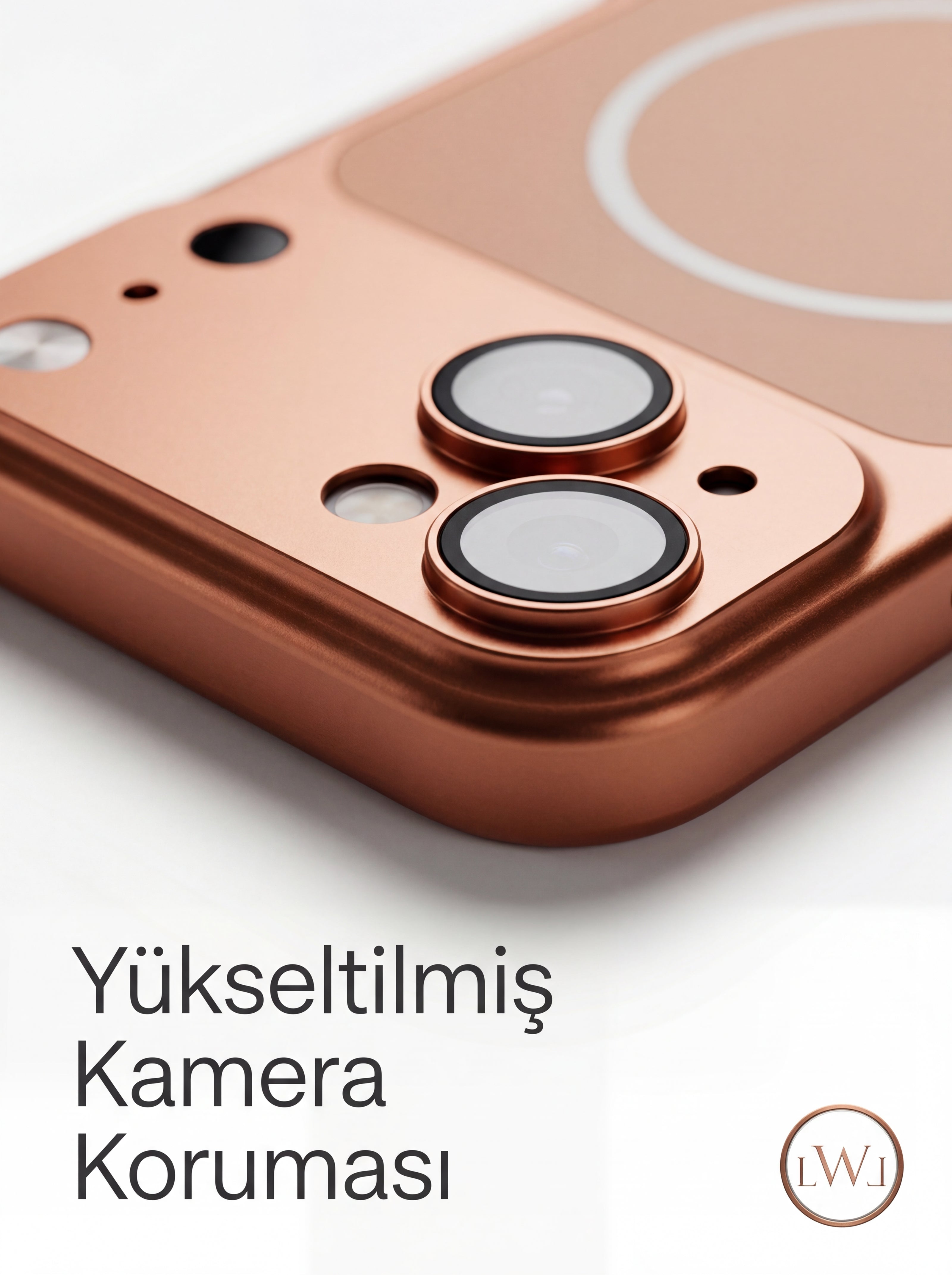 iPhone 15 Uyumlu iPhone 17 Çevirici MagSafe Kamera Lens Korumalı Cep Telefonu Kılıfı
