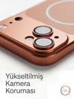 iPhone 15 Uyumlu iPhone 17 Çevirici MagSafe Kamera Lens Korumalı Cep Telefonu Kılıfı