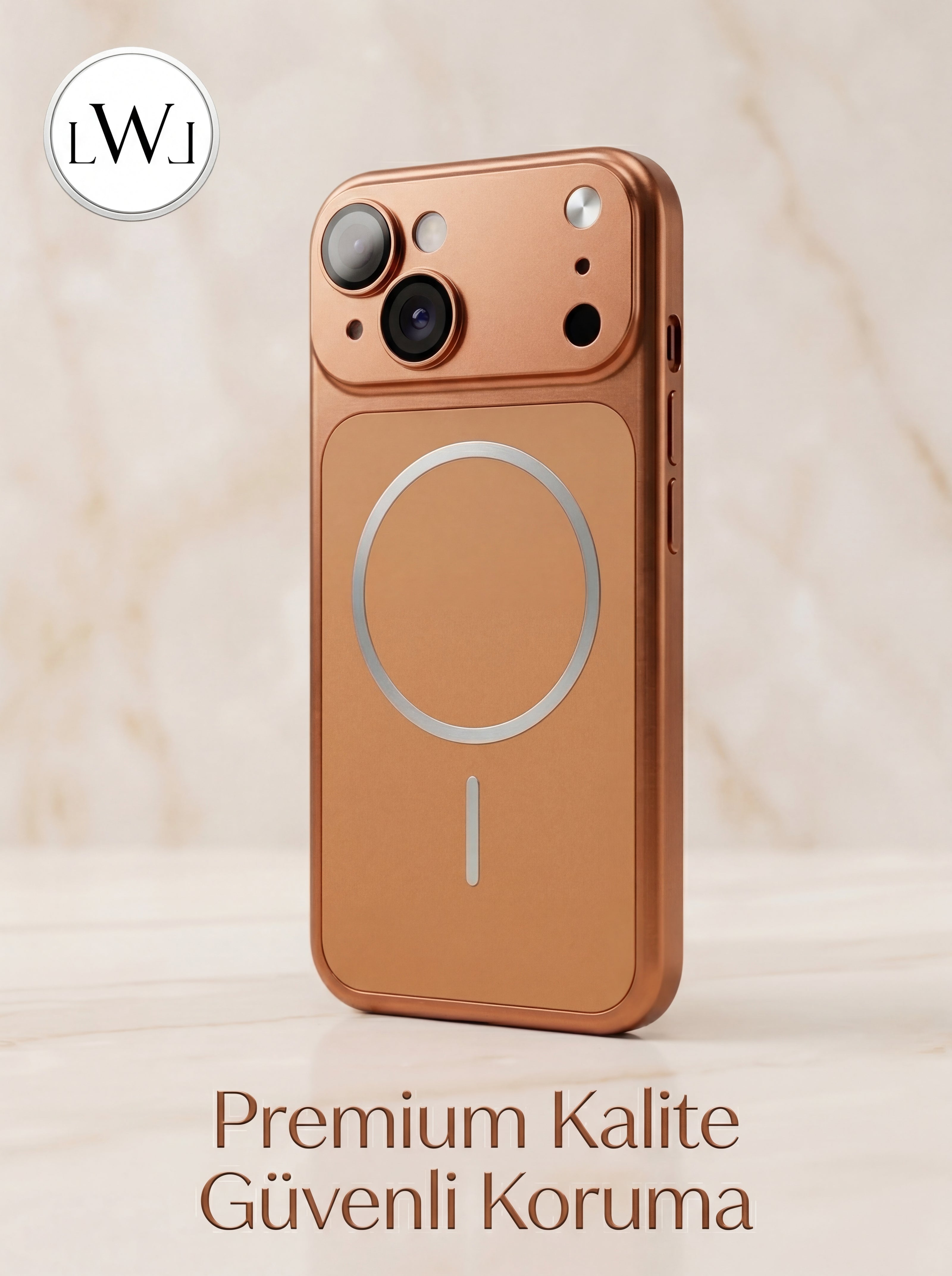 iPhone 15 Uyumlu iPhone 17 Çevirici MagSafe Kamera Lens Korumalı Cep Telefonu Kılıfı