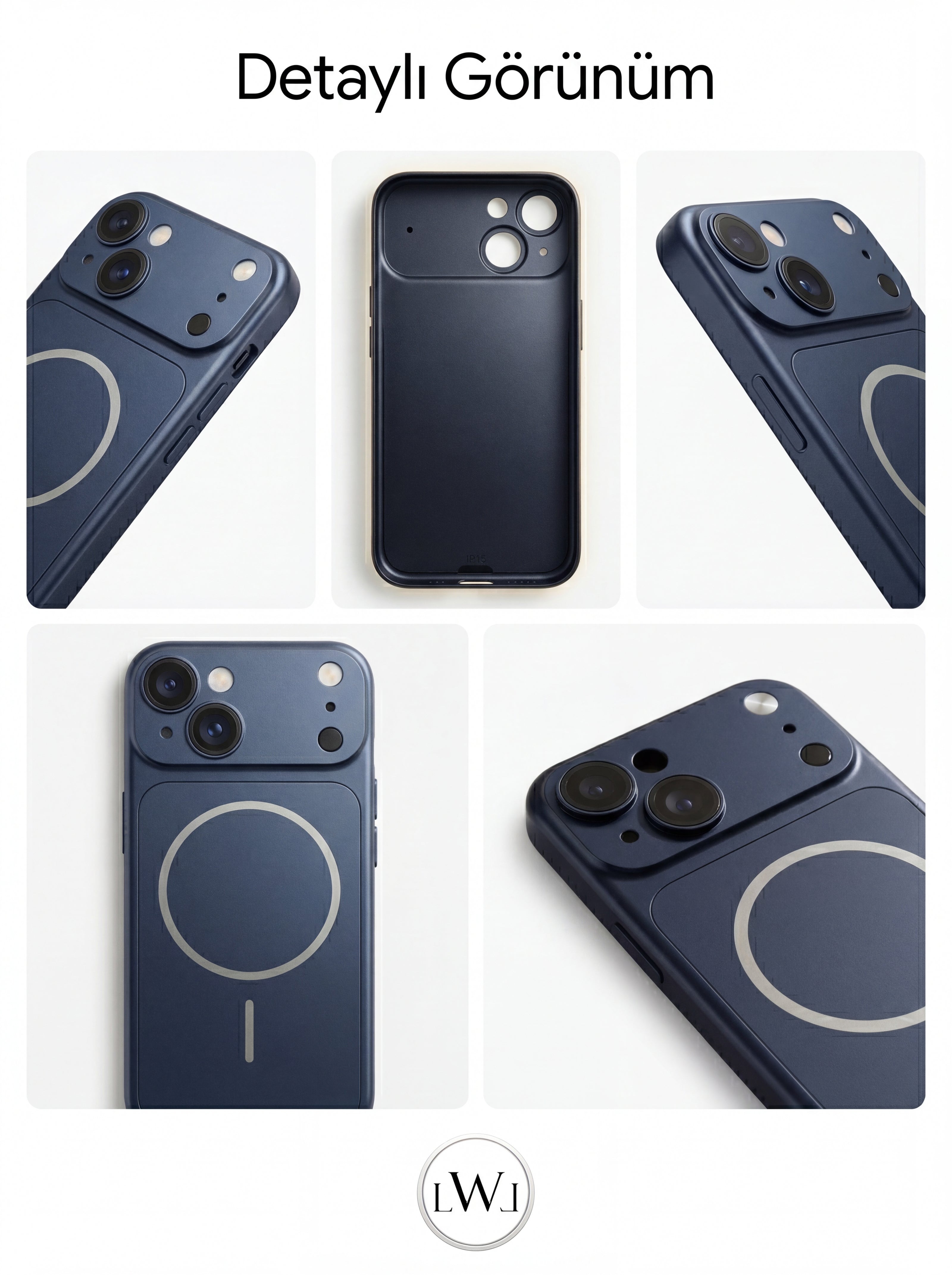 iPhone 15 Uyumlu iPhone 17 Çevirici MagSafe Kamera Lens Korumalı Cep Telefonu Kılıfı