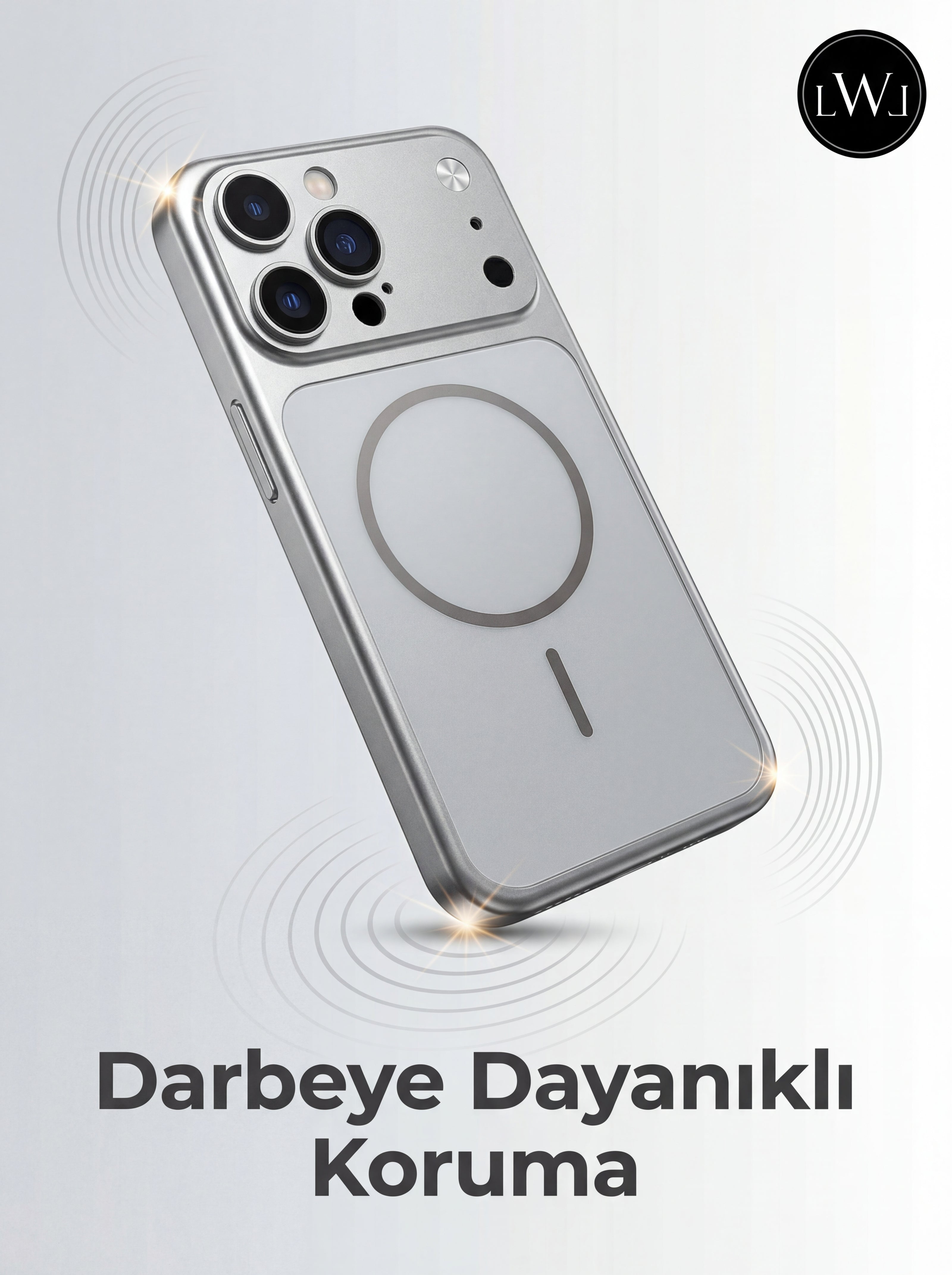 iPhone 13 Pro Uyumlu 17 Pro Çevirici MagSafe Kamera Lens Korumalı Cep Telefonu Kılıfı