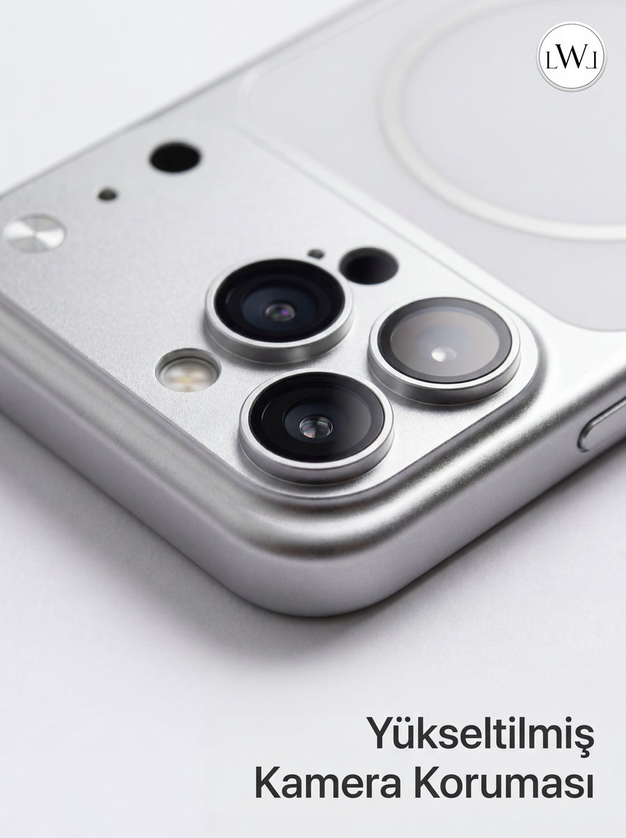 iPhone 13 Pro Max  Uyumlu 17 Pro Max Çevirici MagSafe Kamera Lens Korumalı Cep Telefonu Kılıfı