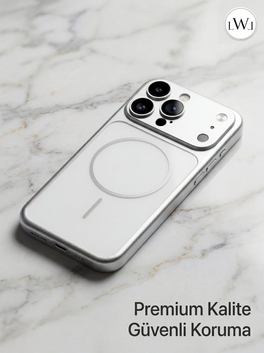 iPhone 15  Pro  Max Uyumlu 17 Pro Max Çevirici MagSafe Kamera Lens Korumalı Cep Telefonu Kılıfı