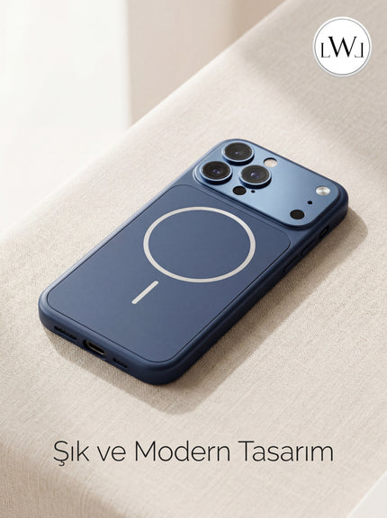 iPhone 16 Pro Max Uyumlu 17 Pro Max Çevirici MagSafe Kamera Lens Korumalı Cep Telefonu Kılıfı