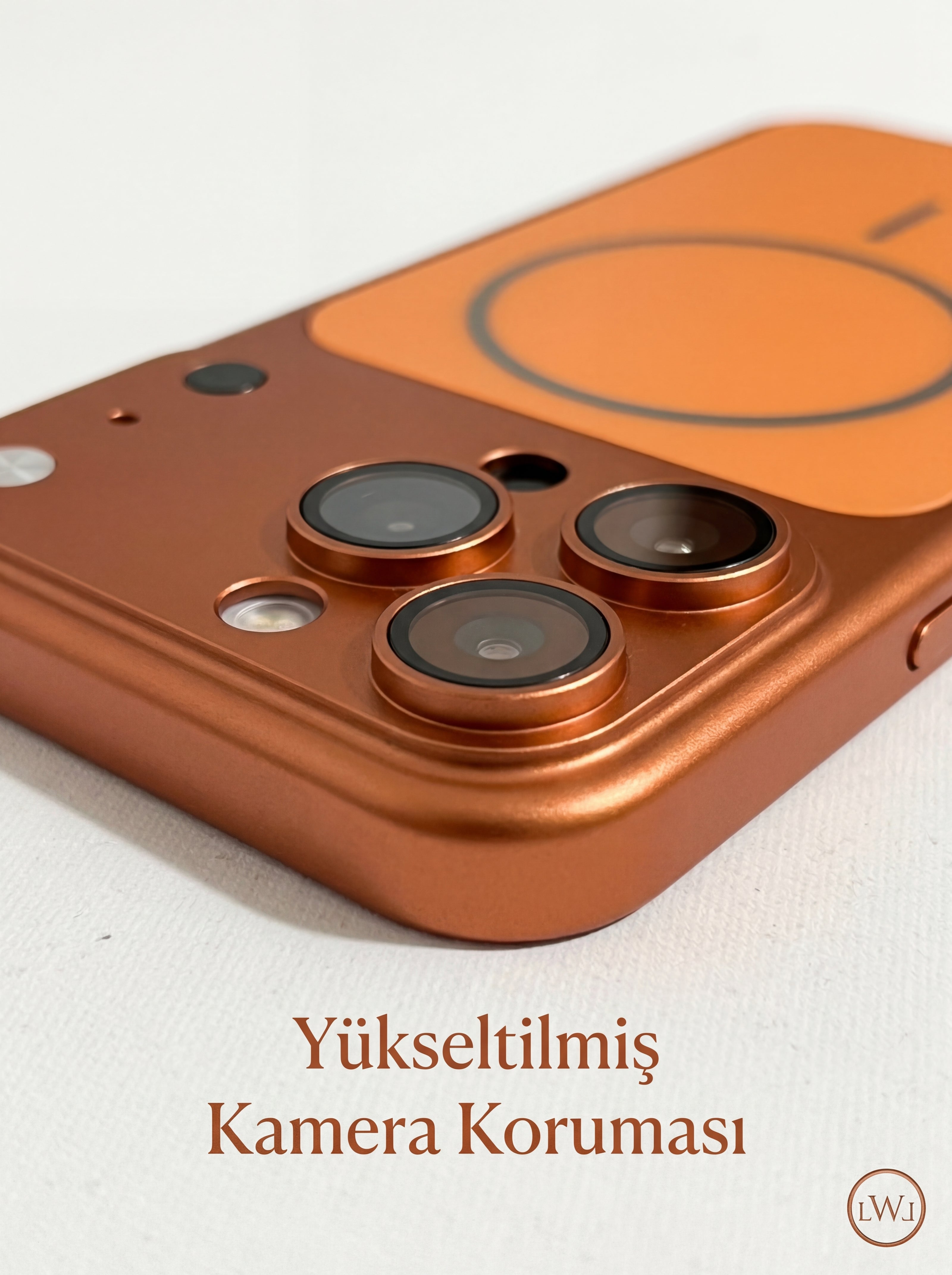 iPhone 13 Pro Max  Uyumlu 17 Pro Max Çevirici MagSafe Kamera Lens Korumalı Cep Telefonu Kılıfı