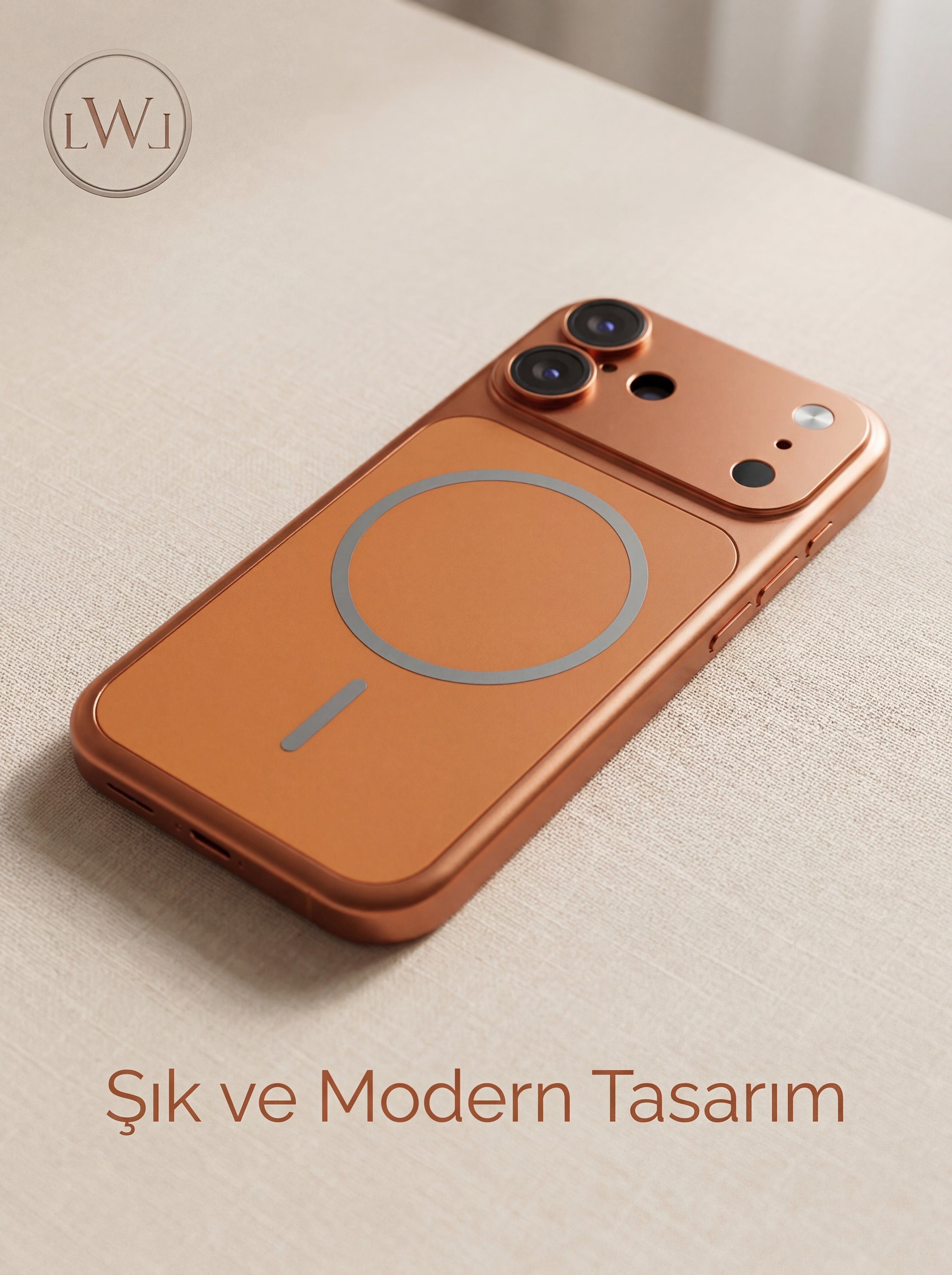 iPhone 16 ile Uyumlu iPhone 17 Çevirici MagSafe Kamera Lens Korumalı Cep Telefonu Kılıfı