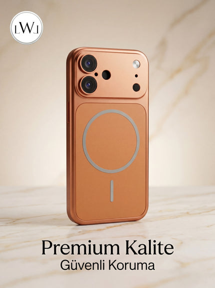 iPhone 16 ile Uyumlu iPhone 17 Çevirici MagSafe Kamera Lens Korumalı Cep Telefonu Kılıfı