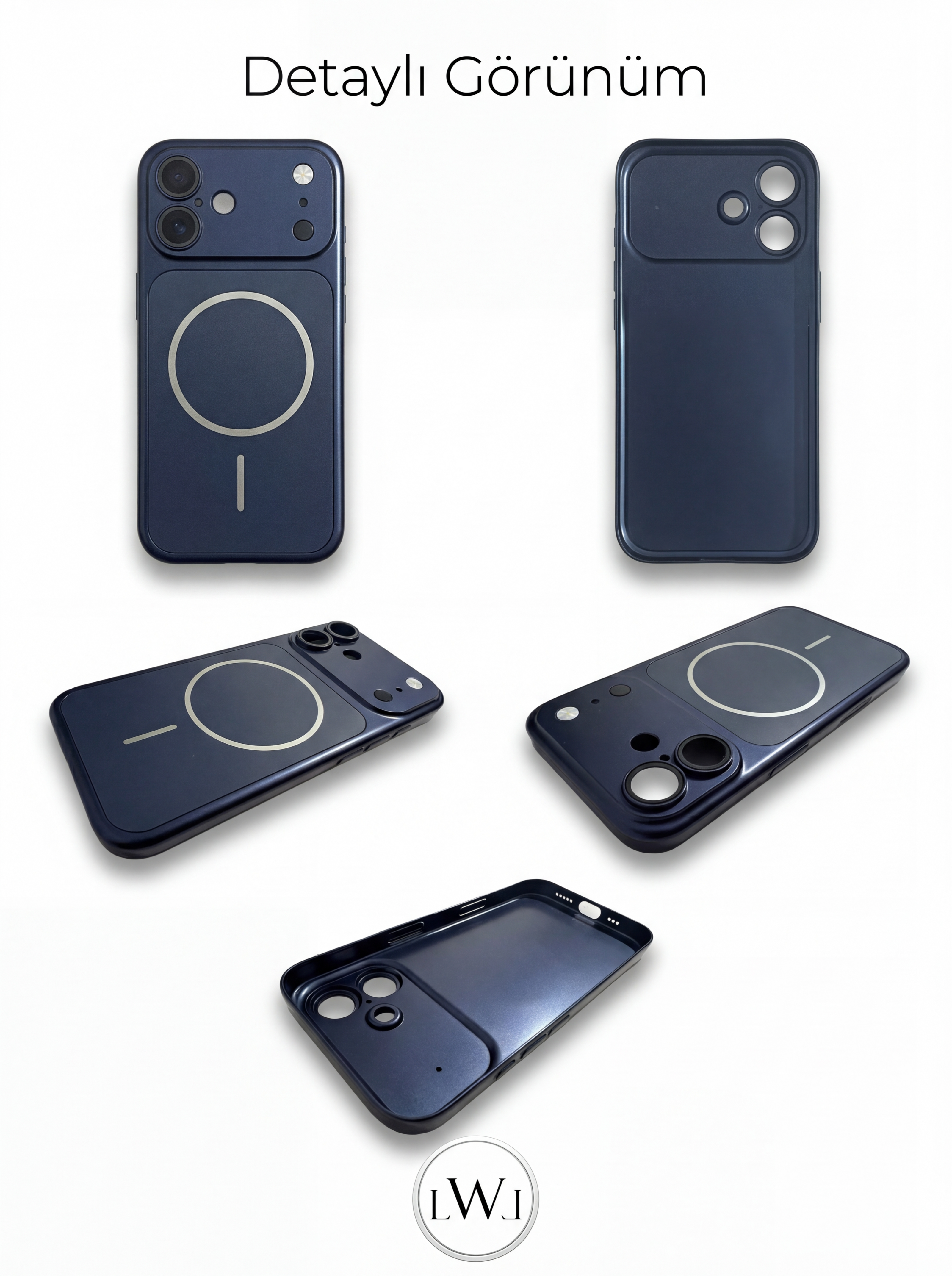 iPhone 16 ile Uyumlu iPhone 17 Çevirici MagSafe Kamera Lens Korumalı Cep Telefonu Kılıfı