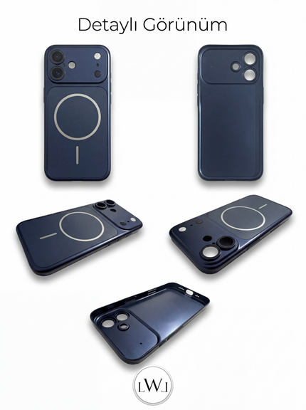 iPhone 16 ile Uyumlu iPhone 17 Çevirici MagSafe Kamera Lens Korumalı Cep Telefonu Kılıfı