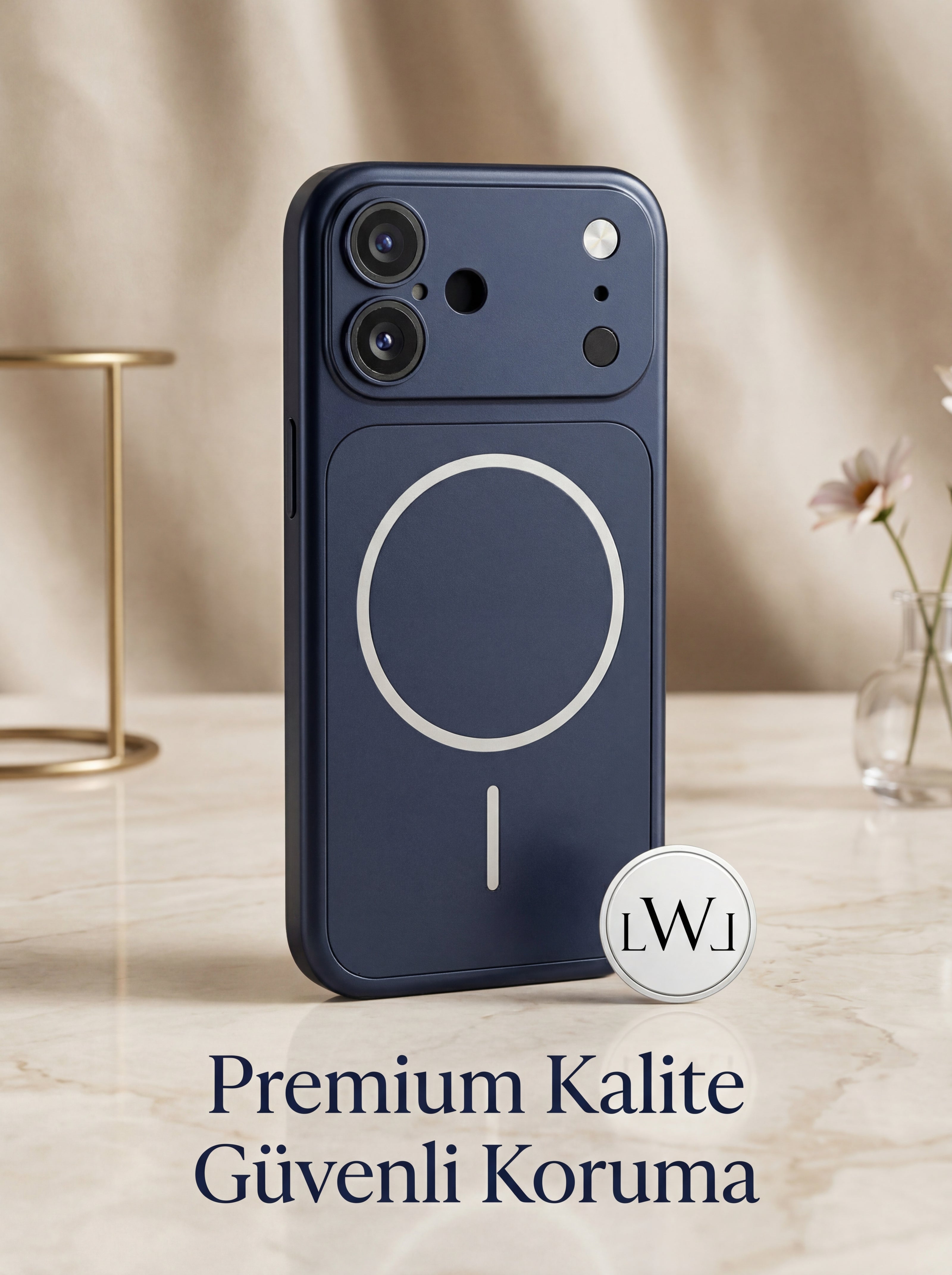 iPhone 16 ile Uyumlu iPhone 17 Çevirici MagSafe Kamera Lens Korumalı Cep Telefonu Kılıfı