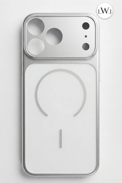 iPhone 17  Pro Max Uyumlu MagSafe Destekli Metalik Lüks Telefon Kılıfı