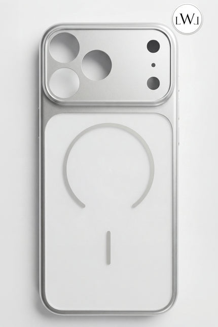 iPhone 17  Pro Max Uyumlu MagSafe Destekli Metalik Lüks Telefon Kılıfı