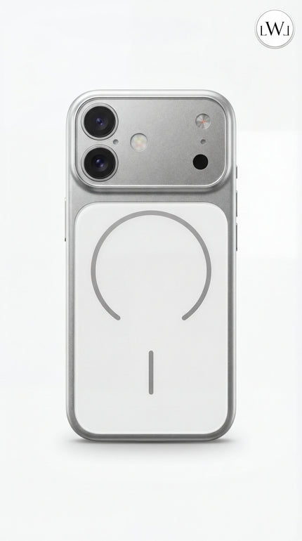 iPhone 17 Uyumlu MagSafe Destekli Metalik  Lüks Telefon Kılıfı