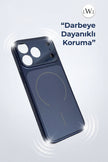 iPhone 17  Pro Uyumlu MagSafe Destekli Metalik Lüks Telefon Kılıfı