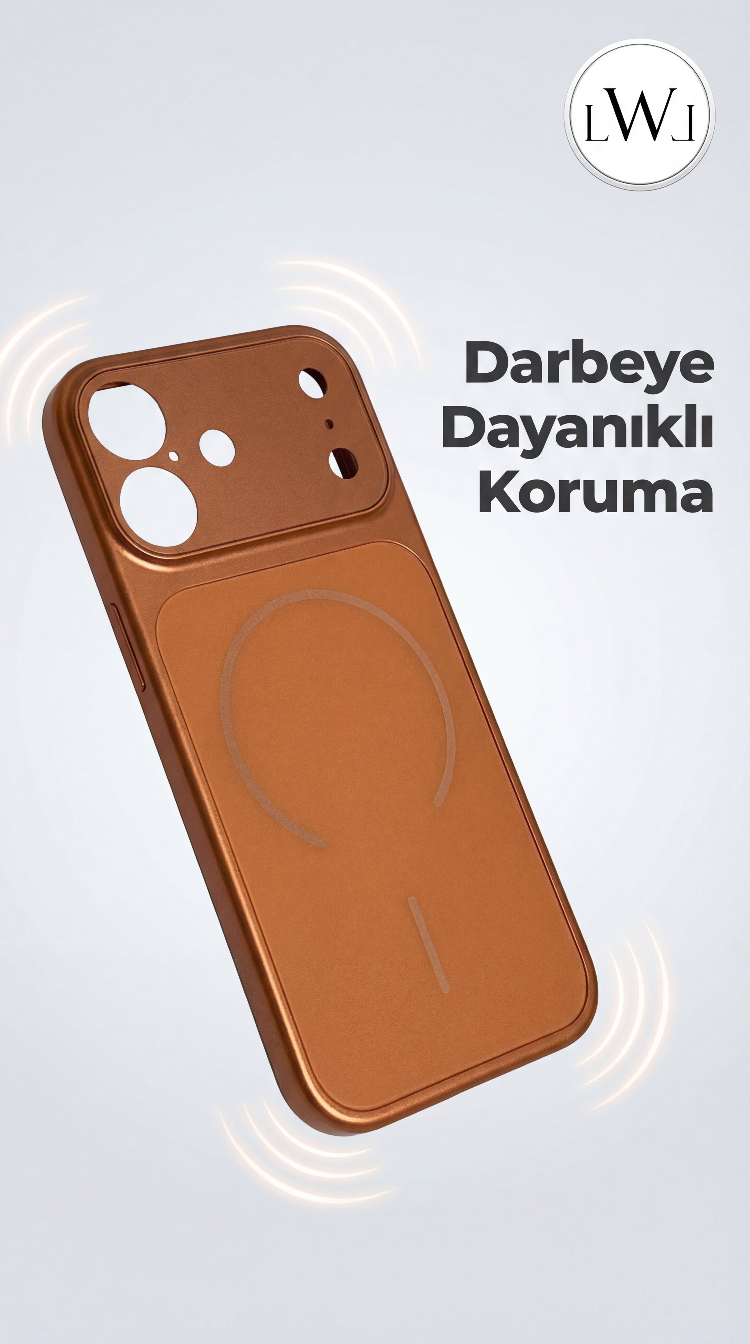 iPhone 17 Uyumlu MagSafe Destekli Metalik  Lüks Telefon Kılıfı