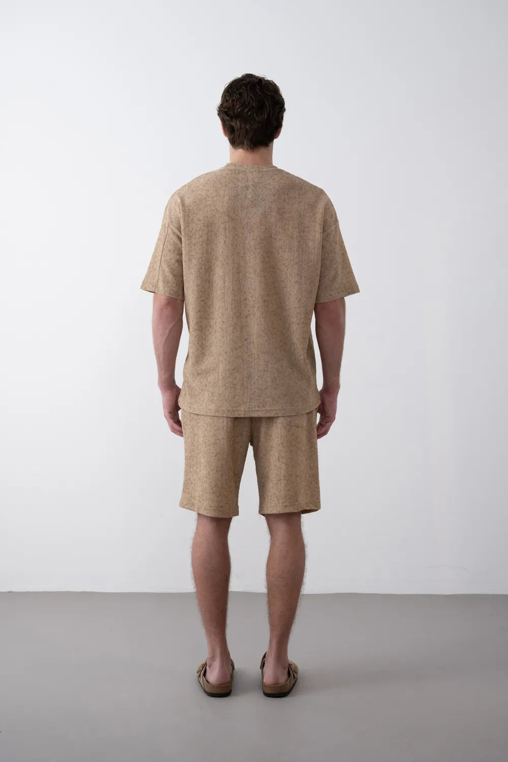 Knitted Textured Jogger Shorts