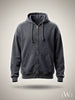 Premium Yıkamalı Fermuarlı Kapüşonlu Oversize Sweatshirt