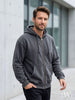 Premium Yıkamalı Fermuarlı Kapüşonlu Oversize Sweatshirt