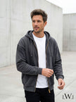 Premium Yıkamalı Fermuarlı Kapüşonlu Oversize Sweatshirt